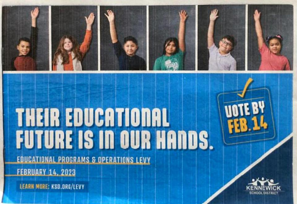 Some of the informational material put out by the Kennewick School District during the Feb. 14 levy election is being scrutinized by the Washington Public Disclosure Commission after Kennewick resident John Trumbo submitted a complaint that the material broke state law by attempting to influence the election.