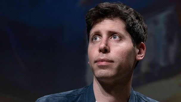 PHOTO: FILE - OpenAI CEO Sam Altman addresses a speech during a meeting, at the Station F in Paris, May 26, 2023. (Joel Saget/AFP via Getty Images, FILE)