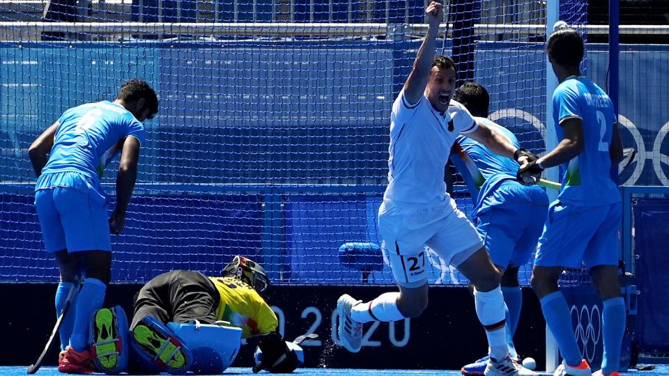 <div class="paragraphs"><p>Germany's Timur Oruz celebrates the first goal against India in the Bronze medal match at the Tokyo Olympics.</p></div>