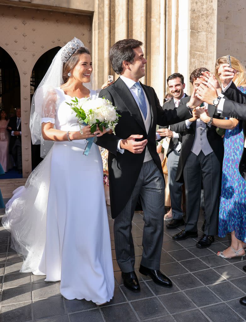 Natalia Santos con vestido de novia de Navascués