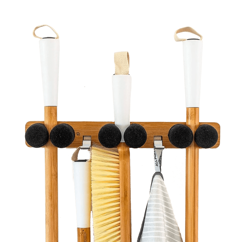 Full Circle Get A Grip Mop and Broom Organizer, 3 Pegs