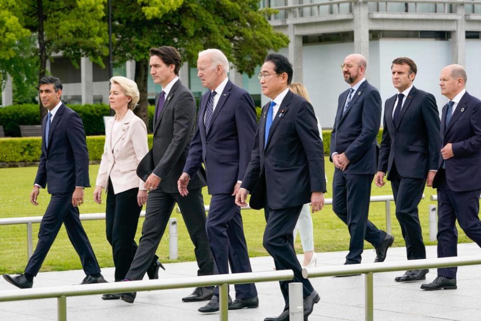 Los líderes del G7 visitan el Parque Memorial de la Paz en Hiroshima