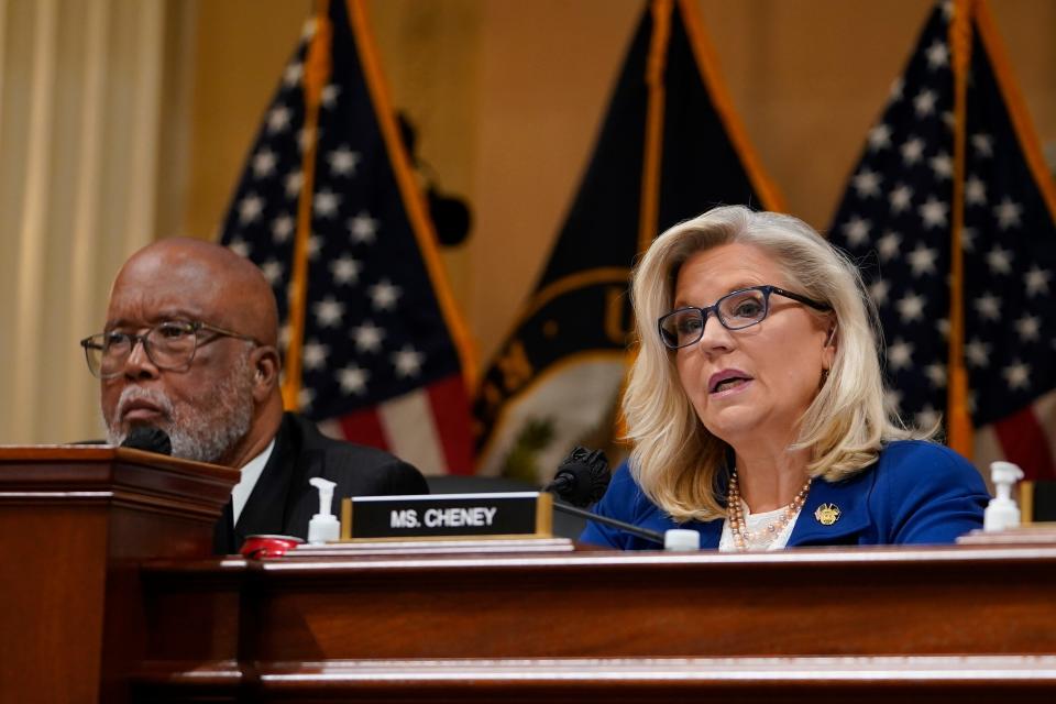 Liz Cheney during 2022 hearings on the Jan. 6 insurrection