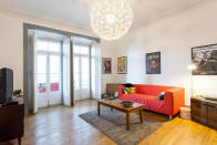 <p>There’s also a shared living room. The apartment also has four other rooms listed on Airbnb. </p>