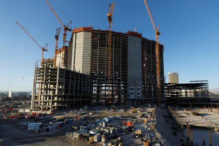 Construction continues on Resort World Las Vegas a multi-billion dollar hotel and resort on the Las Vegas strip in Las Vegas, Nevada, U.S., August 28, 2018. Picture taken August 28, 2018. REUTERS/Mike Blake