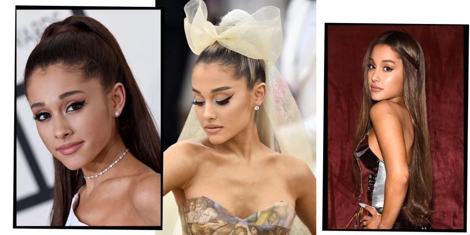 Ariana Grande Add A Chic Parisian Twist To Her Signature High Ponytail