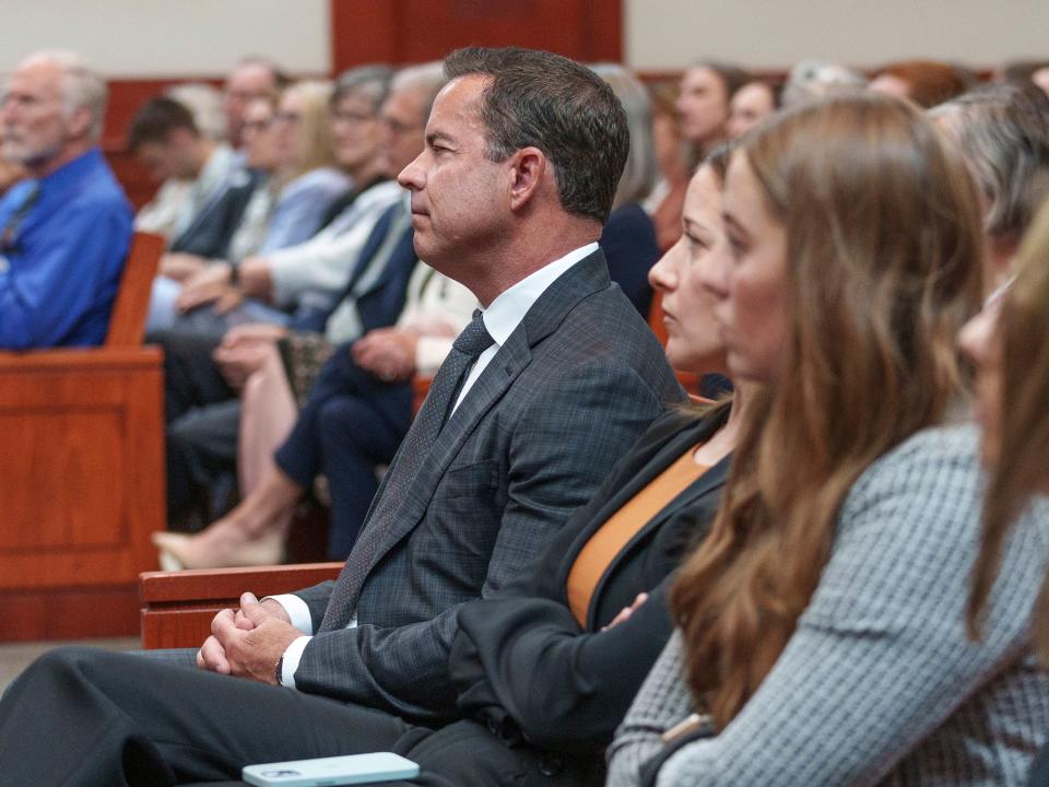 Utah House Speaker Brad Wilson listens to oral arguments for a case challenging the state’s congressional districts before the Utah Supreme Court in Salt Lake City on Tuesday, July 11, 2023. | Leah Hogsten