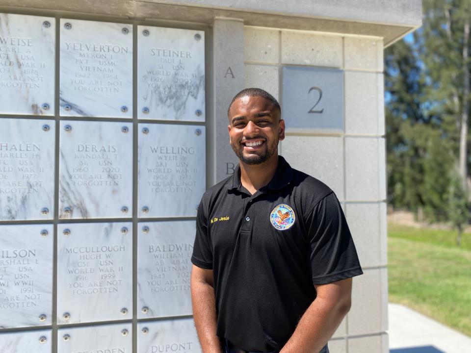 Marcos De Jesus, the assistant director of South Florida National Cemetery, said the April 25, 2024, interment of the unclaimed ashes of 20 veterans gave them 'the dignified burial they deserve to honor their service to our country.'