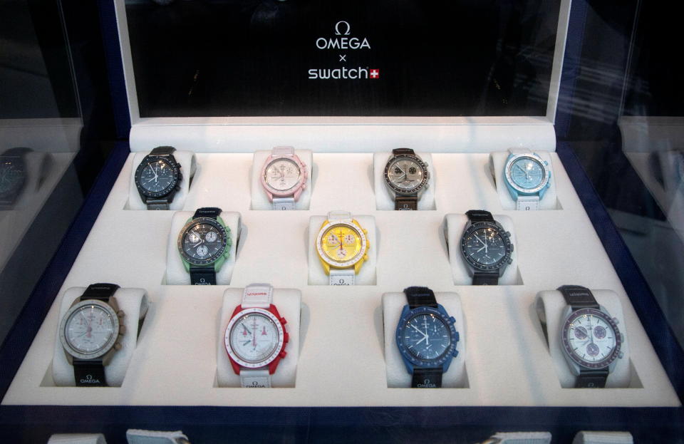 Swatch says blue dye rubbing off US$260 Omega watch Is ‘harmless’. (PHOTO: REUTERS/Arnd Wiegmann)