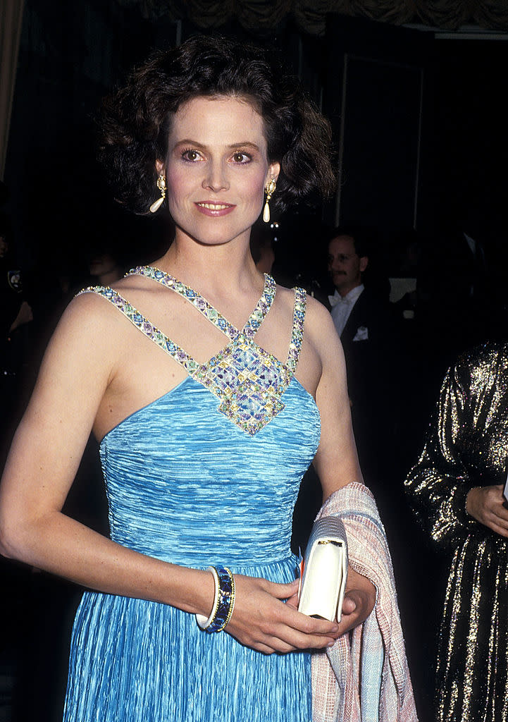 Sigourney Weaver at the 1987 Golden Globes