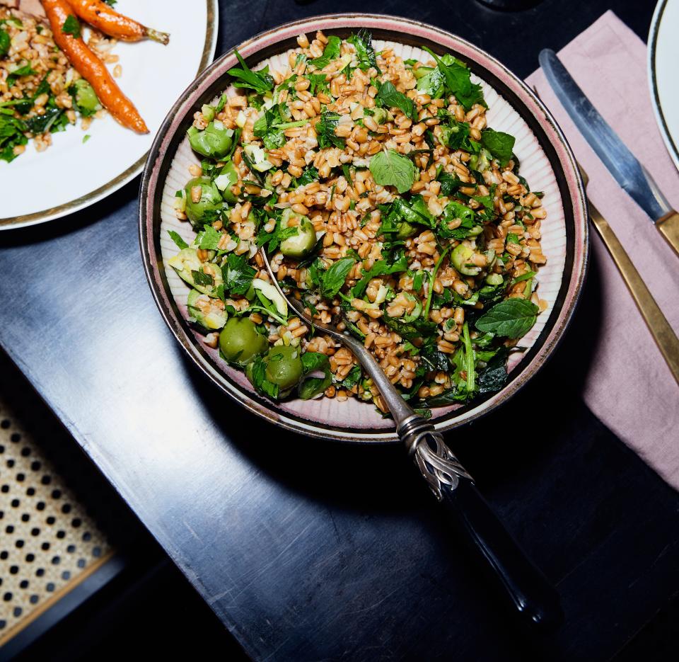 Grain Salad with Olives and Whole-Lemon Vinaigrette