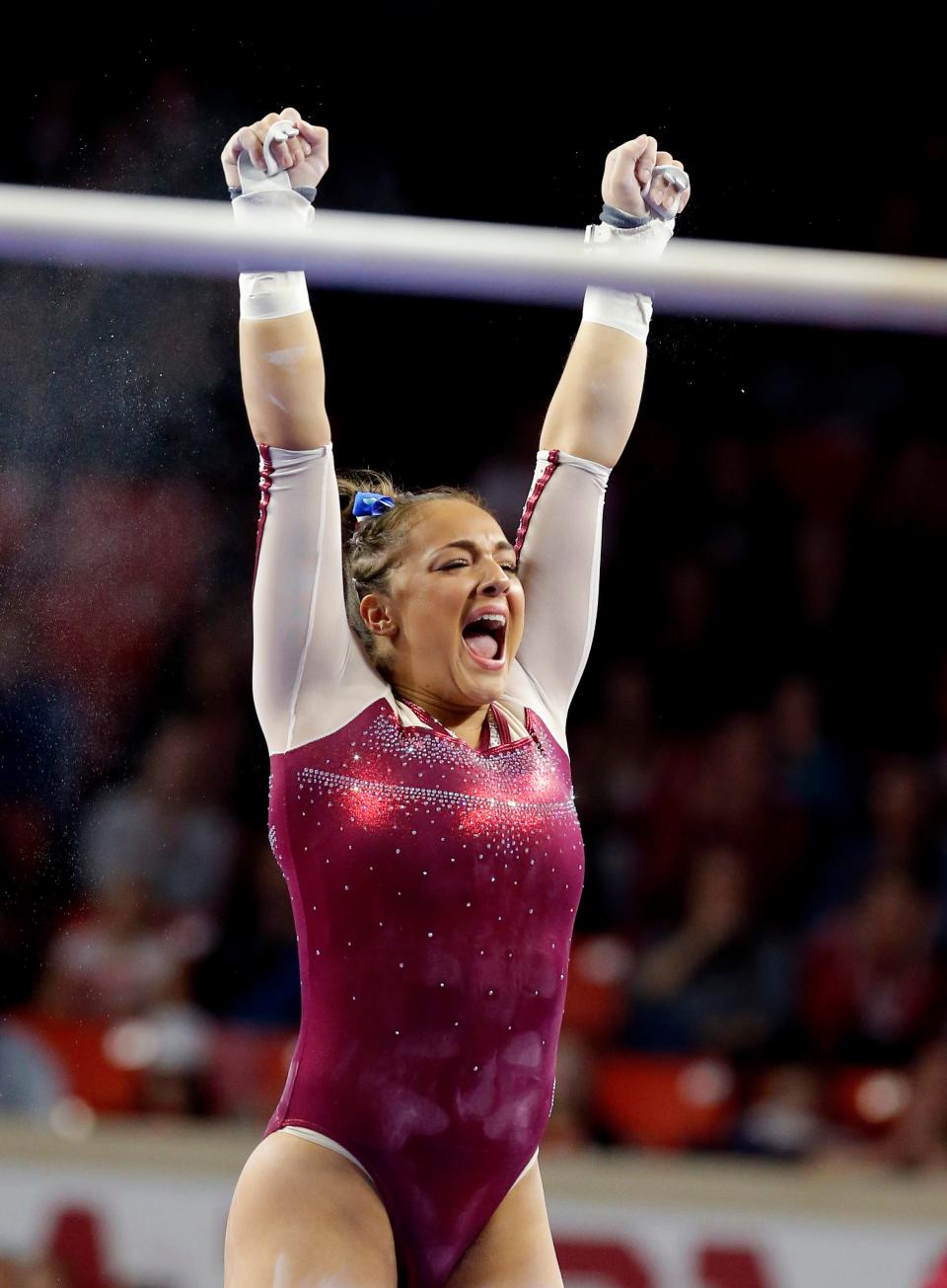 OU's Maggie Nichols was a two-time NCAA gymnastics champion in the all-around.