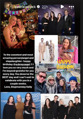 <p>Kelly Rizzo/Instagram</p> Kelly Rizzo's birthday wishes to Aubrey Saget.