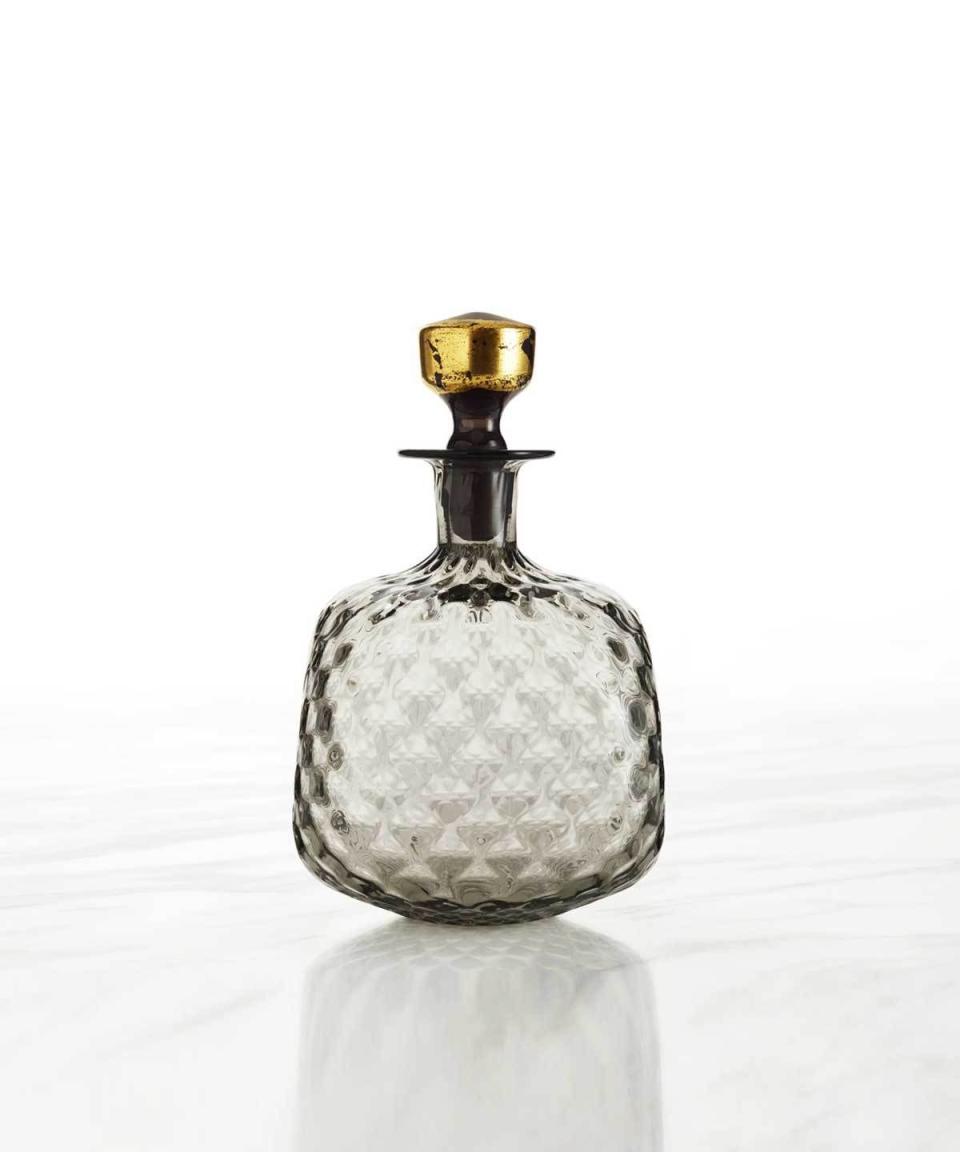 Hand-Blown Diamond Whiskey Decanter