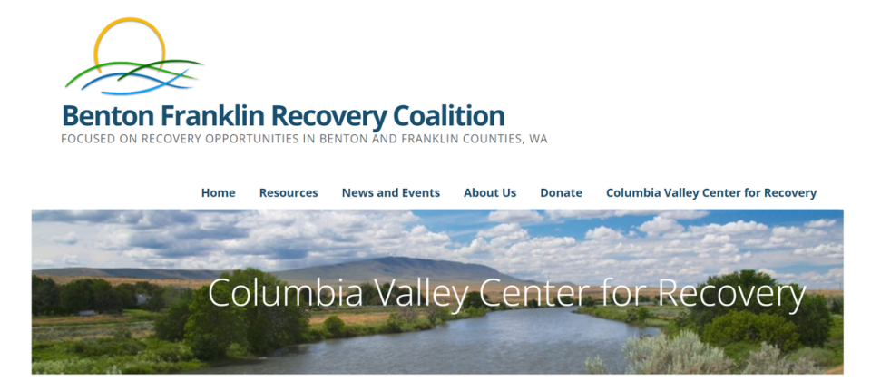 The Benton Franklin Recovery Coalition website shows the name selected for the Tri-Cities’ first public recovery center, The Columbia Valley Center for Recovery.