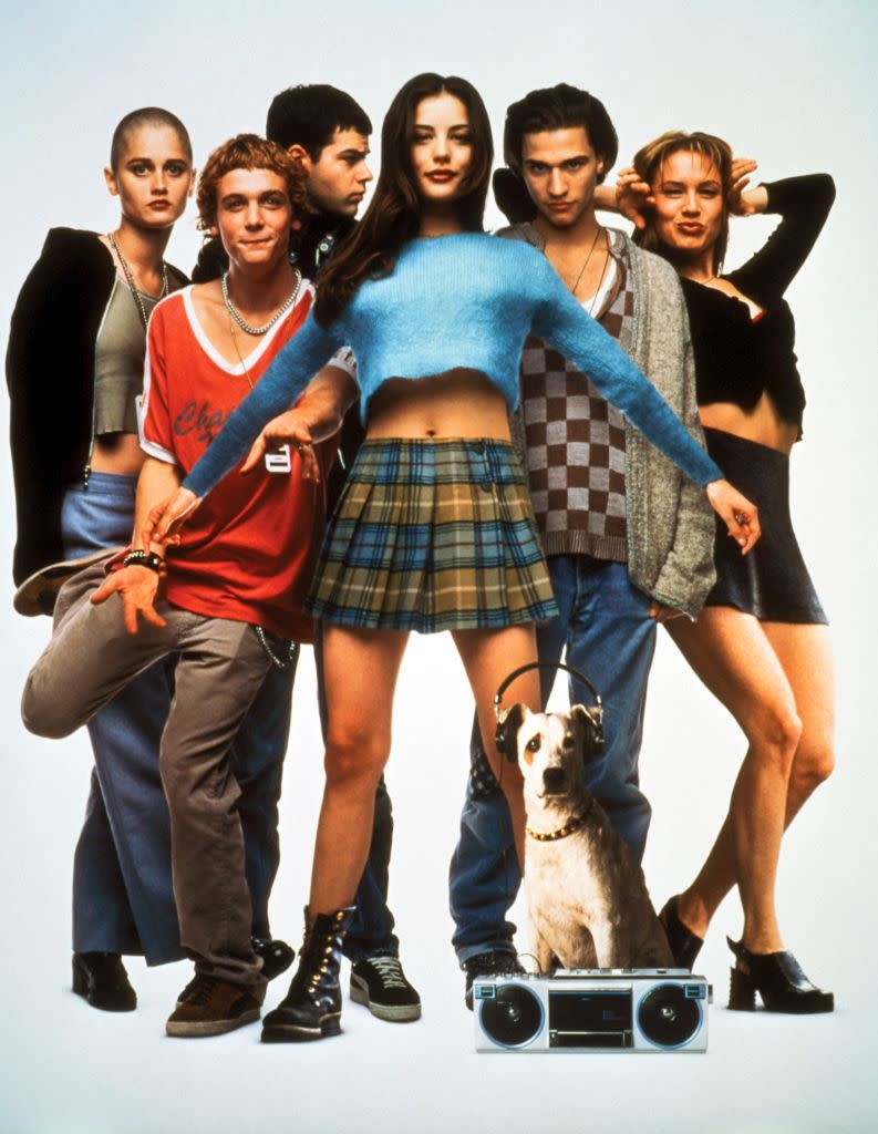 Liv Tyler and Renée Zellweger’s pleated minis from the 1995 film “Empire Records” helped to define the grungy mini skirt look of the ’90s. - Credit: Everett Collection