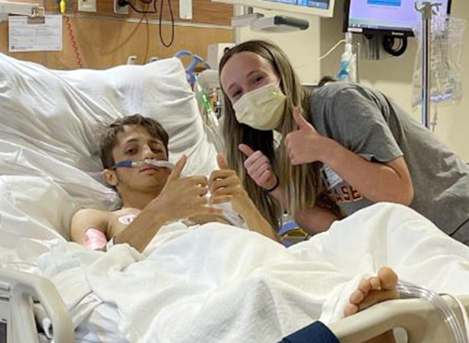 Drew Strasser was in Riley Hospital for Children for nearly a month after experiencing sudden cardiac arrest.  (Taylor, Courtney  / Courtesy Strasser family)