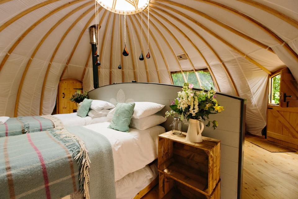  (Pretty interiors at Penhein Glamping)