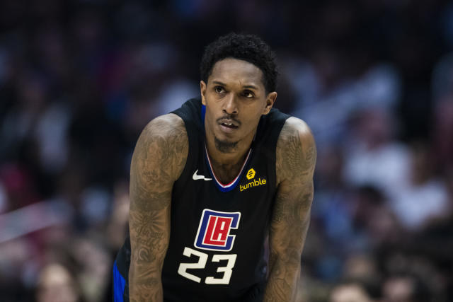 Los Angeles Clippers Guard Lou Williams looks on during a NBA game