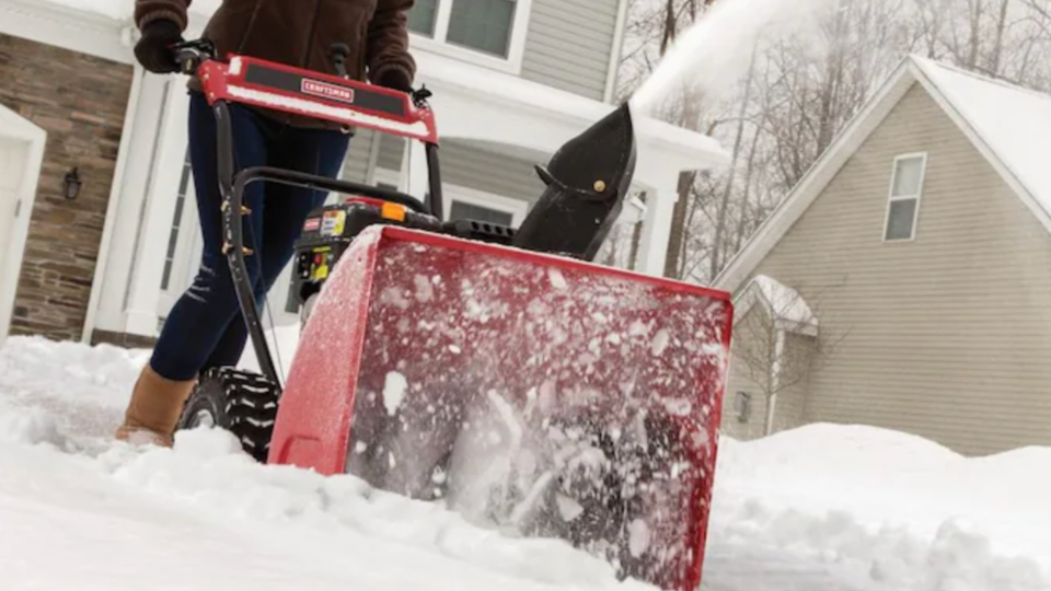 The Craftsman has an affordable price tag while still offering the same benefits of more expensive two stage snow blowers.