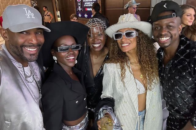 <p>Karamo Brown/Instagram</p> Karamo Brown, Lupita Nyong'o, Fiona Nyong'o, Elaine Welteroth and John Singletary