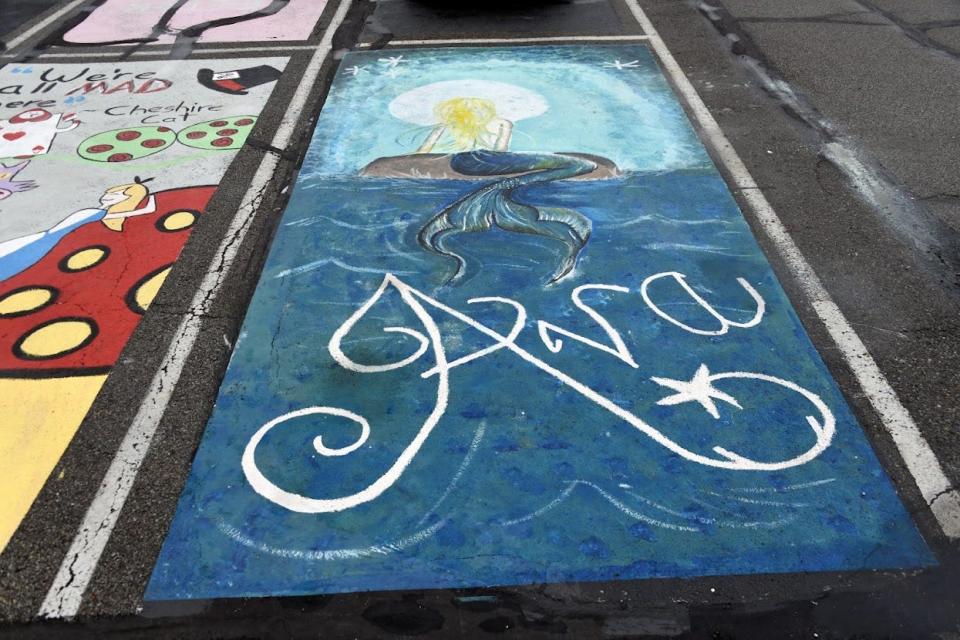 Ava Wilford's painted parking spot at Smithville High School.