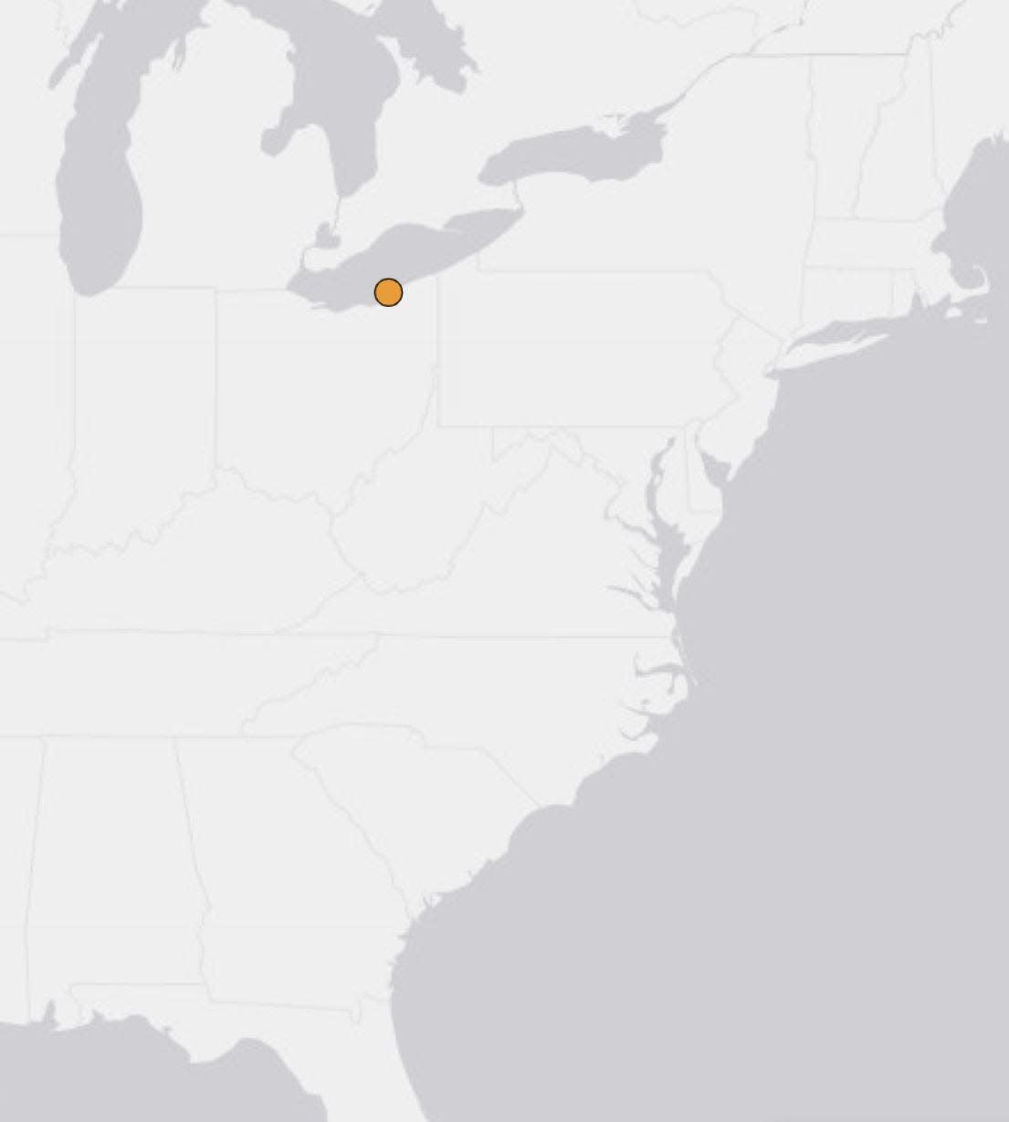 A small earthquake struck Thursday morning under Lake Erie off Lake County