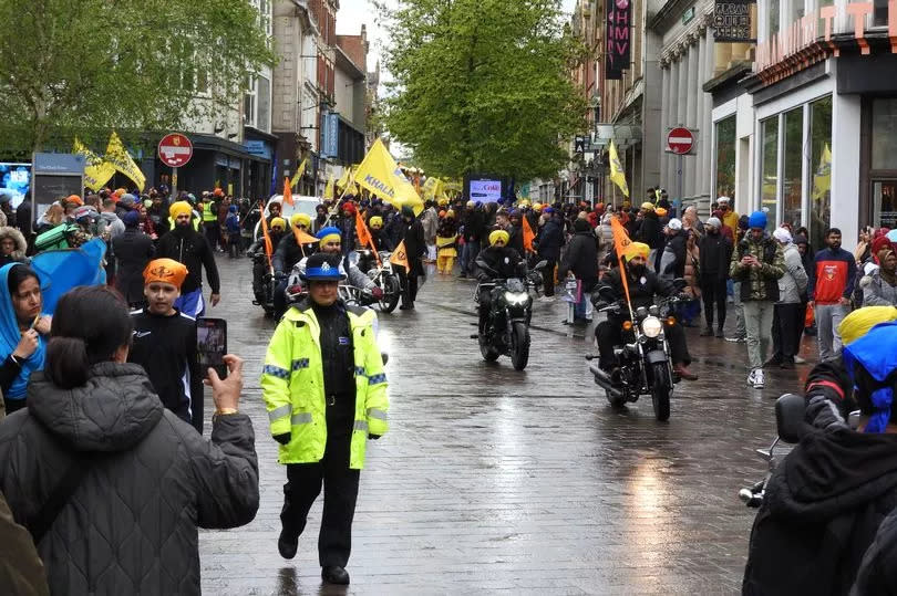 General view of Leicester's Vaisakhi parade