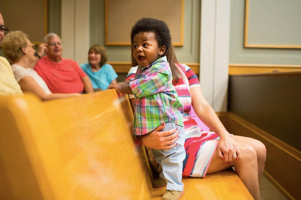 "I was so happy&nbsp;to photograph Keegan&rsquo;s adoption becoming official! The Morrises asked me to be&nbsp;at the courthouse as their adoption journey was reaching the finish line, and it was an incredibly special day for all who were there. From his family to their social worker to the server at the post-court lunch party, everyone was thrilled to celebrate the (official!) uniting of this lovely family." -- Molly Wantland