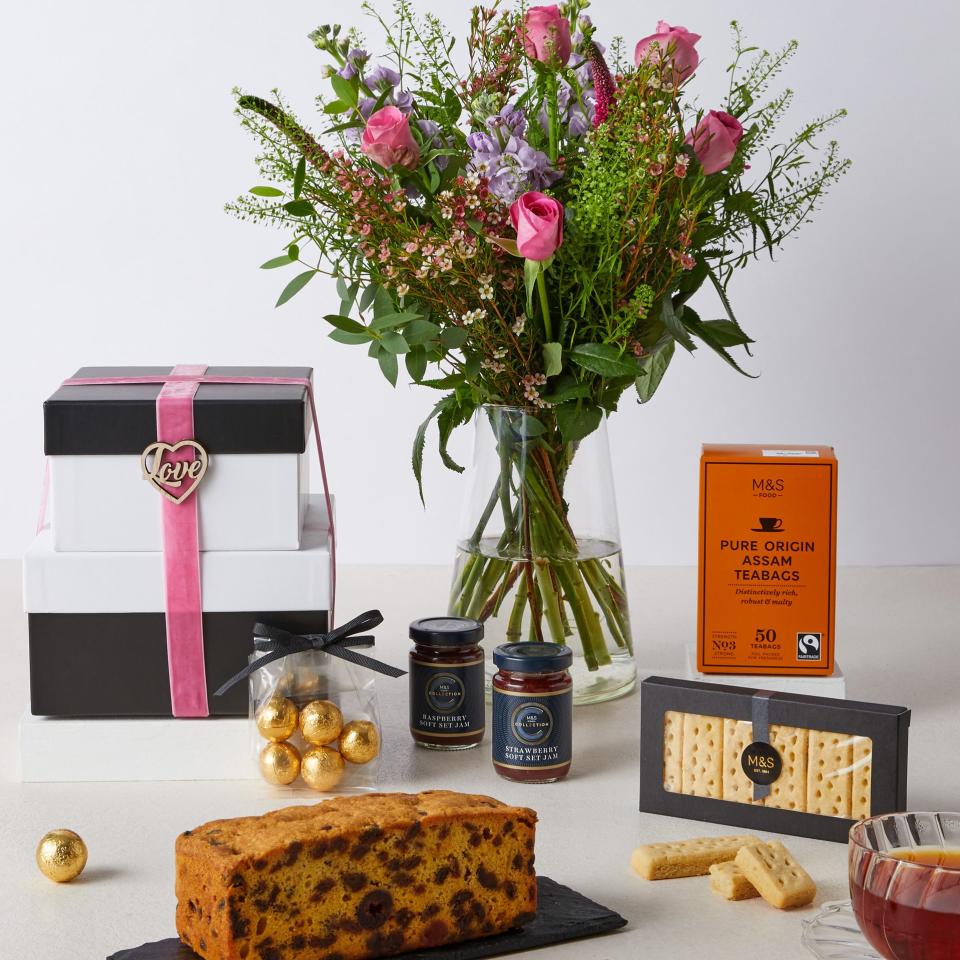 Afternoon Tea with Flowers Gift Set (£50, Marks & Spencer)