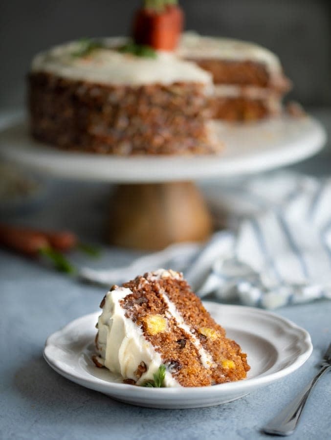 <a href="https://whiskitrealgud.com/old-fashioned-carrot-cake/" target="_blank" rel="noopener noreferrer"><strong>Get the Old Fashioned Carrot Cake with Pineapple recipe from Whisk It Real Gud</strong></a>