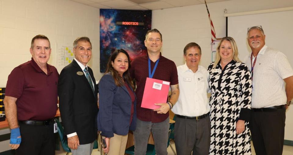 The FUTURES Foundation supports Volusia County Schools teachers with mini-grants each year. Superintendent Carmen Balgobin, board members, and FUTURES staff visited Hinson Middle School in Oct. 2023 to surprise teachers with their grant.