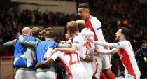 <p>C’est terminé au Stade Louis II ! Monaco élimine Dortmund et participera bien aux demi-finales de la Ligue des Champions. Quel exploit pour les hommes de Leonardo Jardim. (AFP)</p>