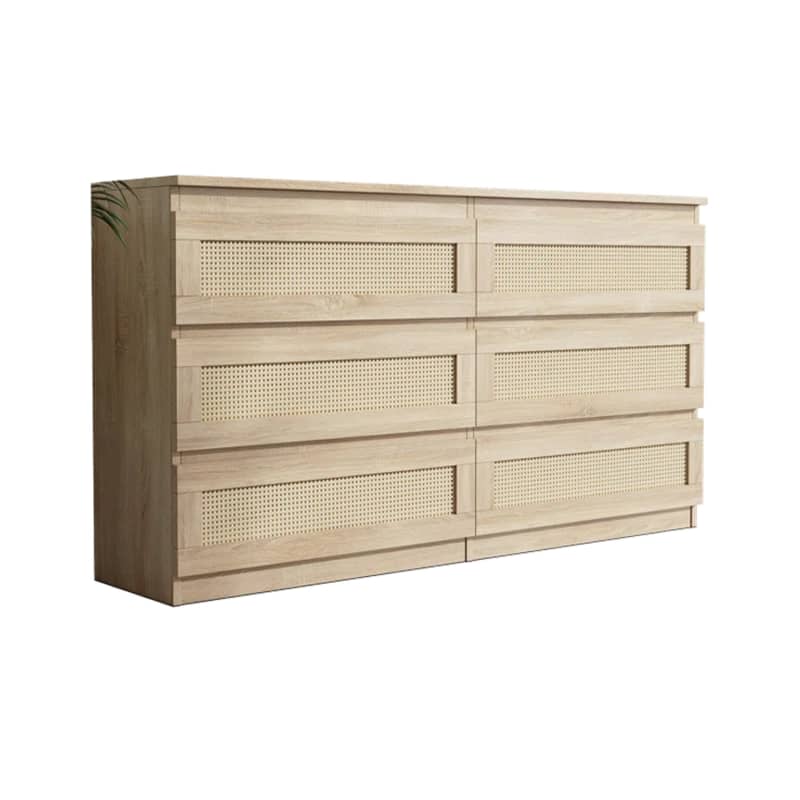 Bay Isle Adhrith Drawer with Rattan Storage Chest