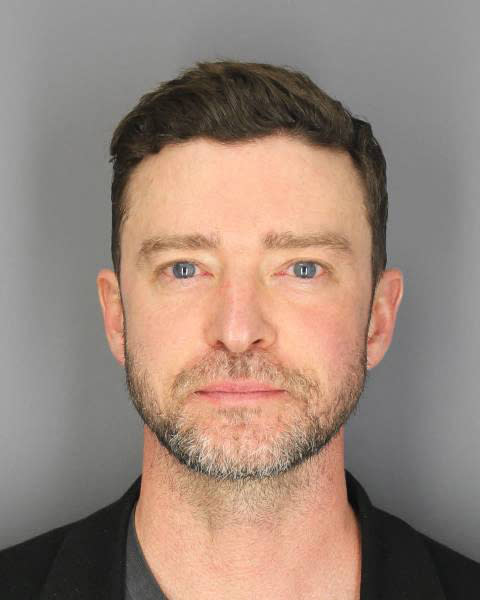 Justin Timberlake was pulled over by police in Sag Harbor and charged with drunken driving after midnight Tuesday. SAG HARBOR POLICE DEPARTMENT/AFP via Getty Images