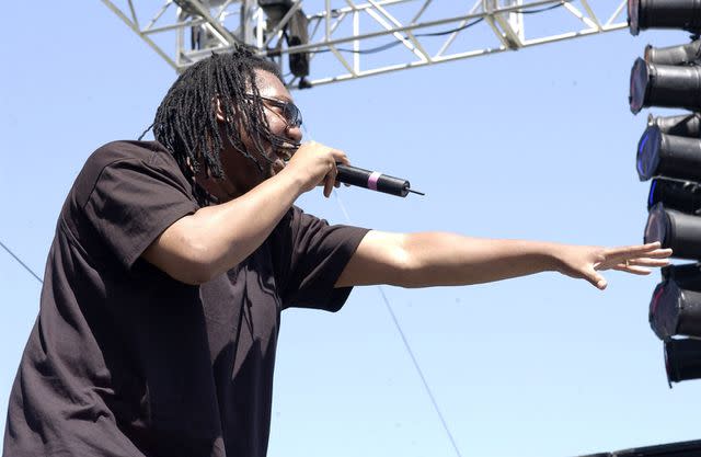 <p>Theo Wargo/WireImage</p> KRS-One at Coachella 2002