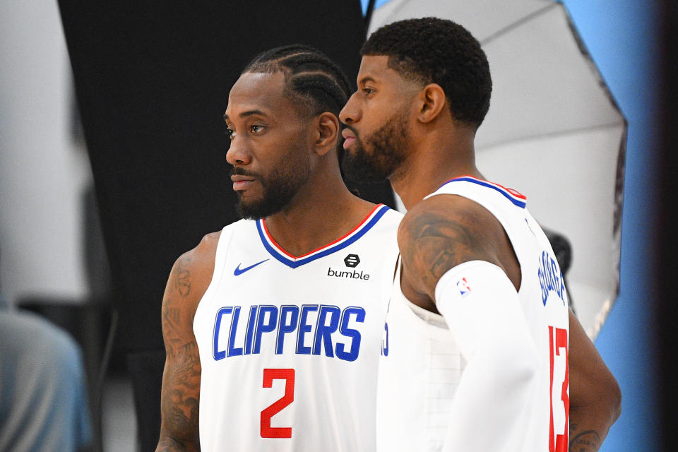 The clock is already ticking on the Kawhi Leonard-Paul George era on the Clippers. (Getty Images)