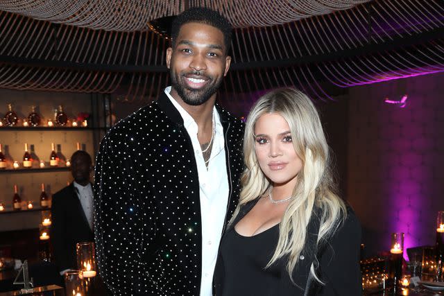 <p>Jerritt Clark/Gett</p> Tristan Thompson and Khloe Kardashian attend the Klutch Sports Group "More Than A Game" Dinner Presented by Remy Martin at Beauty & Essex on February 17, 2018 in Los Angeles, California