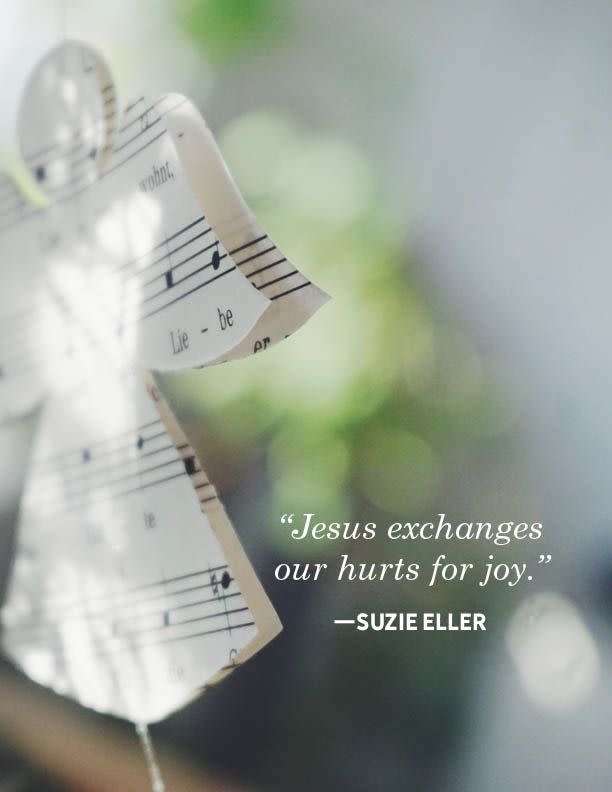 <p>"Jesus exchanges our hurts for joy."</p>