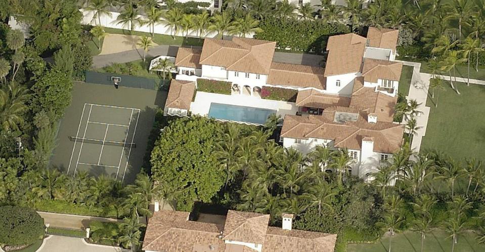 An overhead image of Mehmet Ozs Louwana property in Palm Beach, Florida. After a two-year, $3 million renovation project, Oz is set to receive roughly $60,000 off his property tax bill over the coming decade.