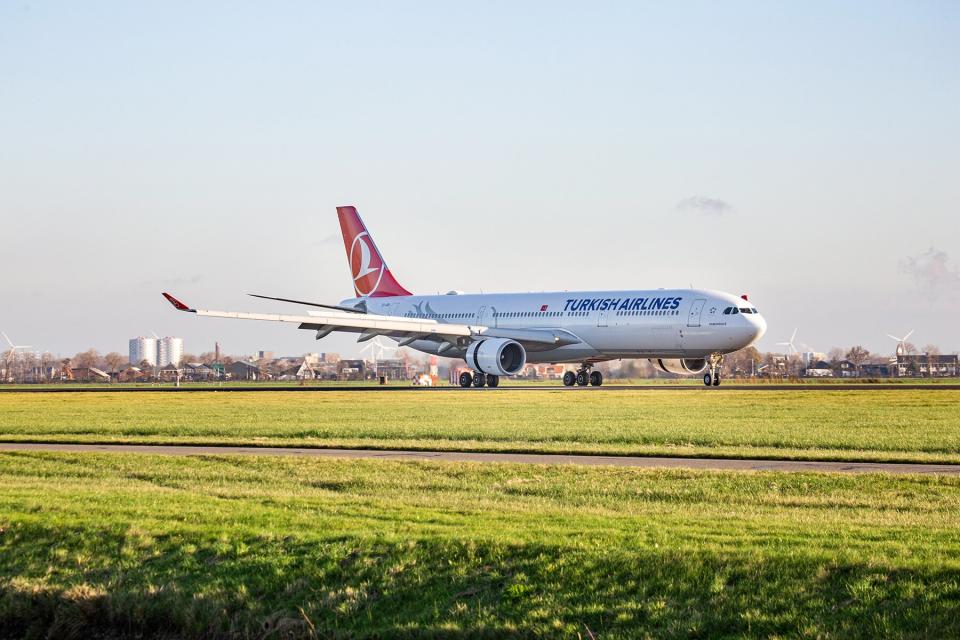 Turkish Airlines Airbus A330 Landing In Amsterdam