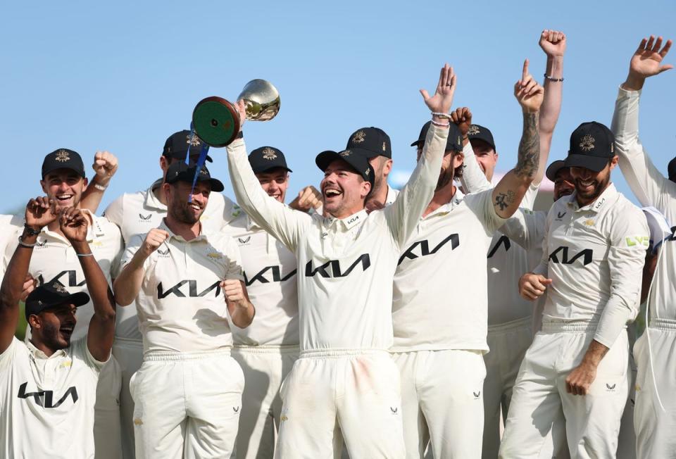 Reigning champions: Surrey have been the top dogs of county cricket for two straight seasons now (Steven Paston/PA Wire)