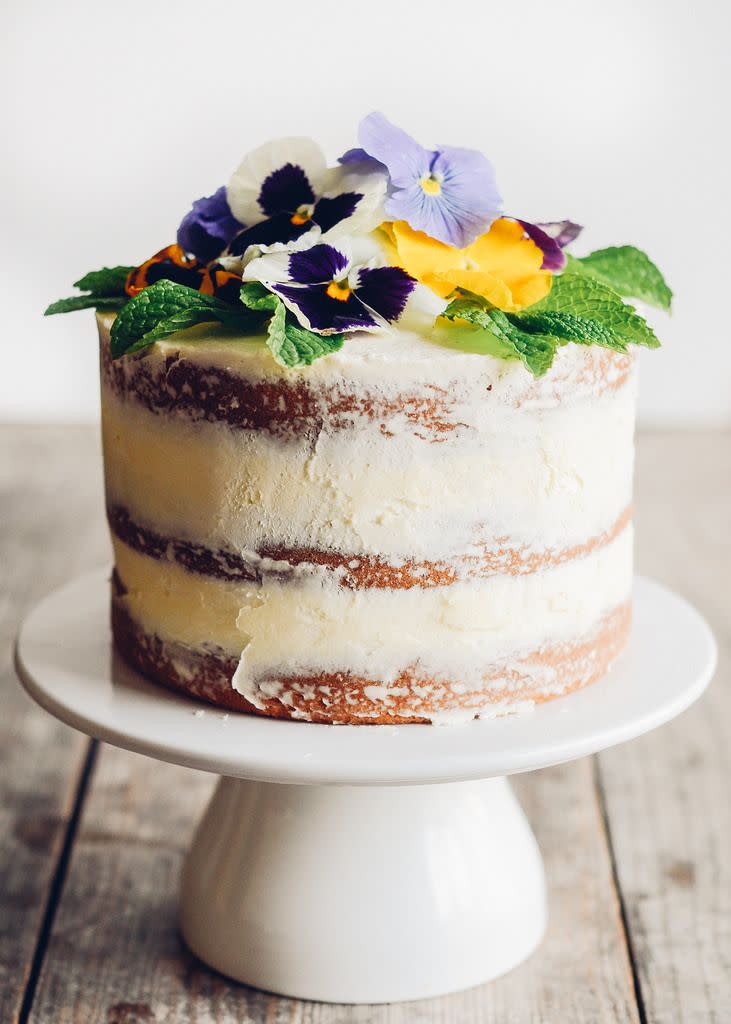 Triple Lemon Naked Cake