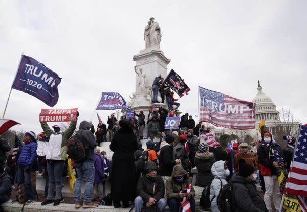 Pro-Trump supporters breach the security perimeter of the U.S. Capitol to protest against the Electoral College vote count that would certify President-elect Joe Biden as the winner in Washington, DC on Wednesday, January 6, 2021. Under federal law, Jan. 6 is the date Electoral College votes determining the next president are counted in a joint session of Congress. Photo by Ken Cedeno/UPI