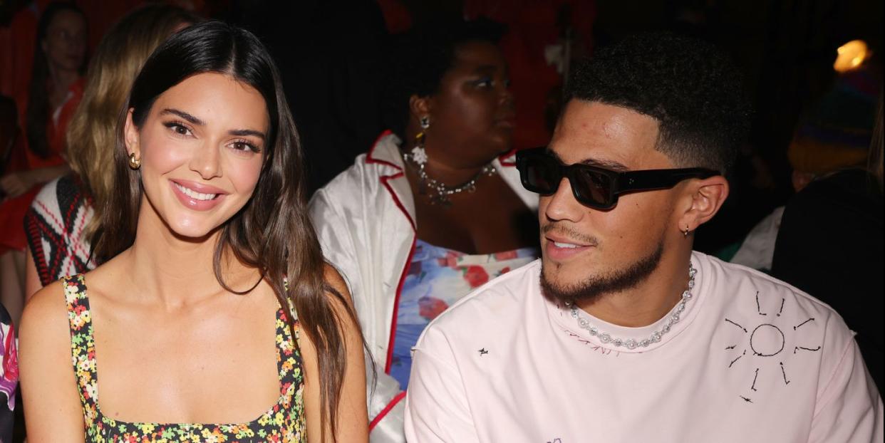 anna wintour, kendall jenner, devin booker at the marni spring 2023 ready to wear runway show front row on september 10, 2022 in brooklyn, new york photo by fairchild archivewwd via getty images