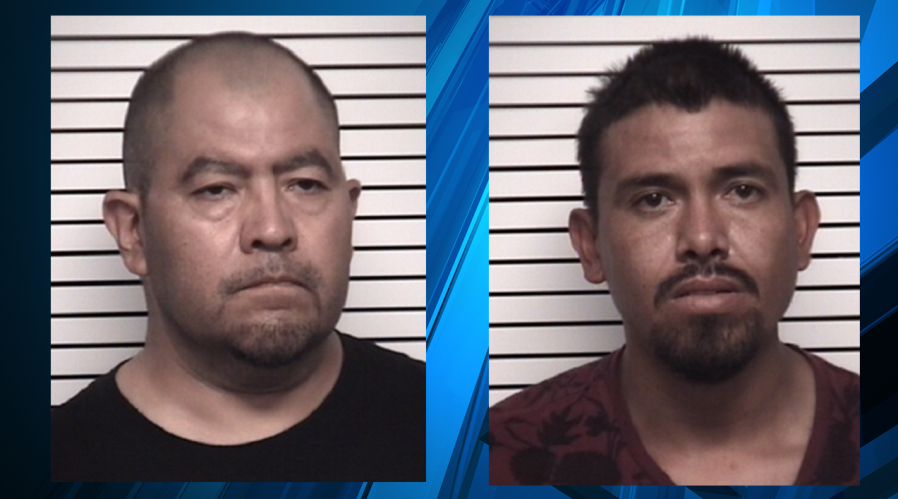 Arreola (left) and Avila (right) arrested for trafficking 118 pounds of fentanyl. Credit: Iredell County Sheriff’s Office