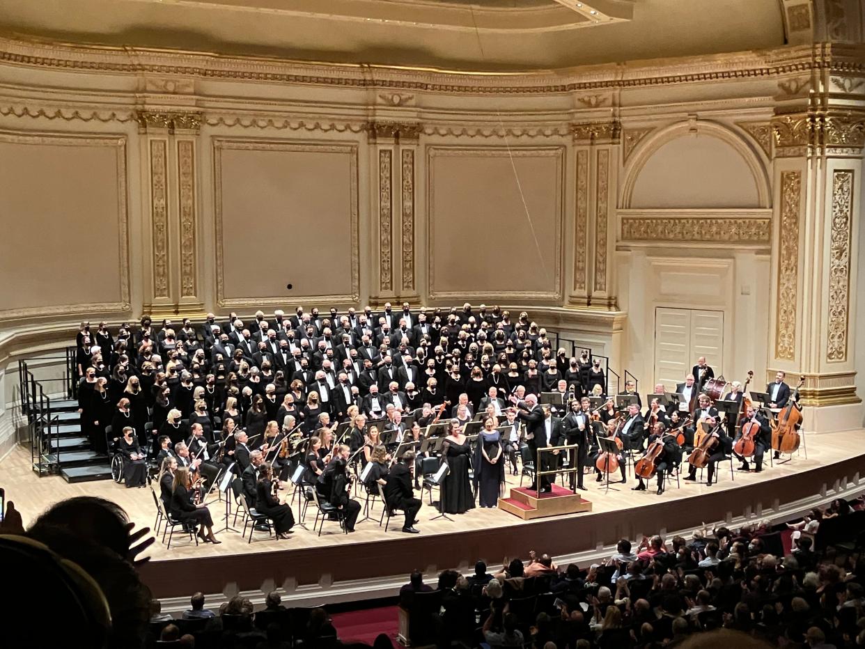 The Worcester Chorus and the Masterwork Chorus from New Jersey at Carnegie Hall Oct. 2