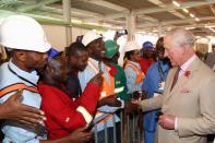 <p>Prince Charles visits New Kumsai Market, the largest single market in West Africa. </p>