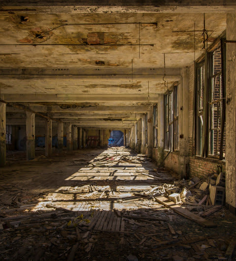 An abandoned factory in Detroit - Credit: GETTY