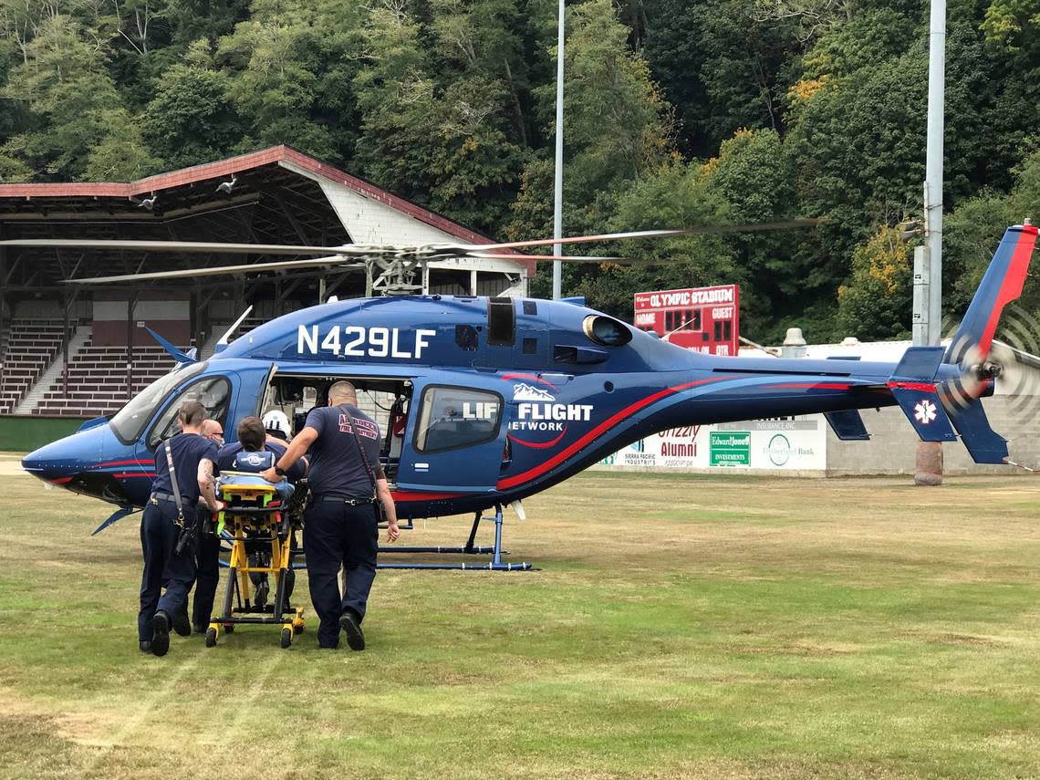 Life Flight Network staff conduct a training exercise in Washington.